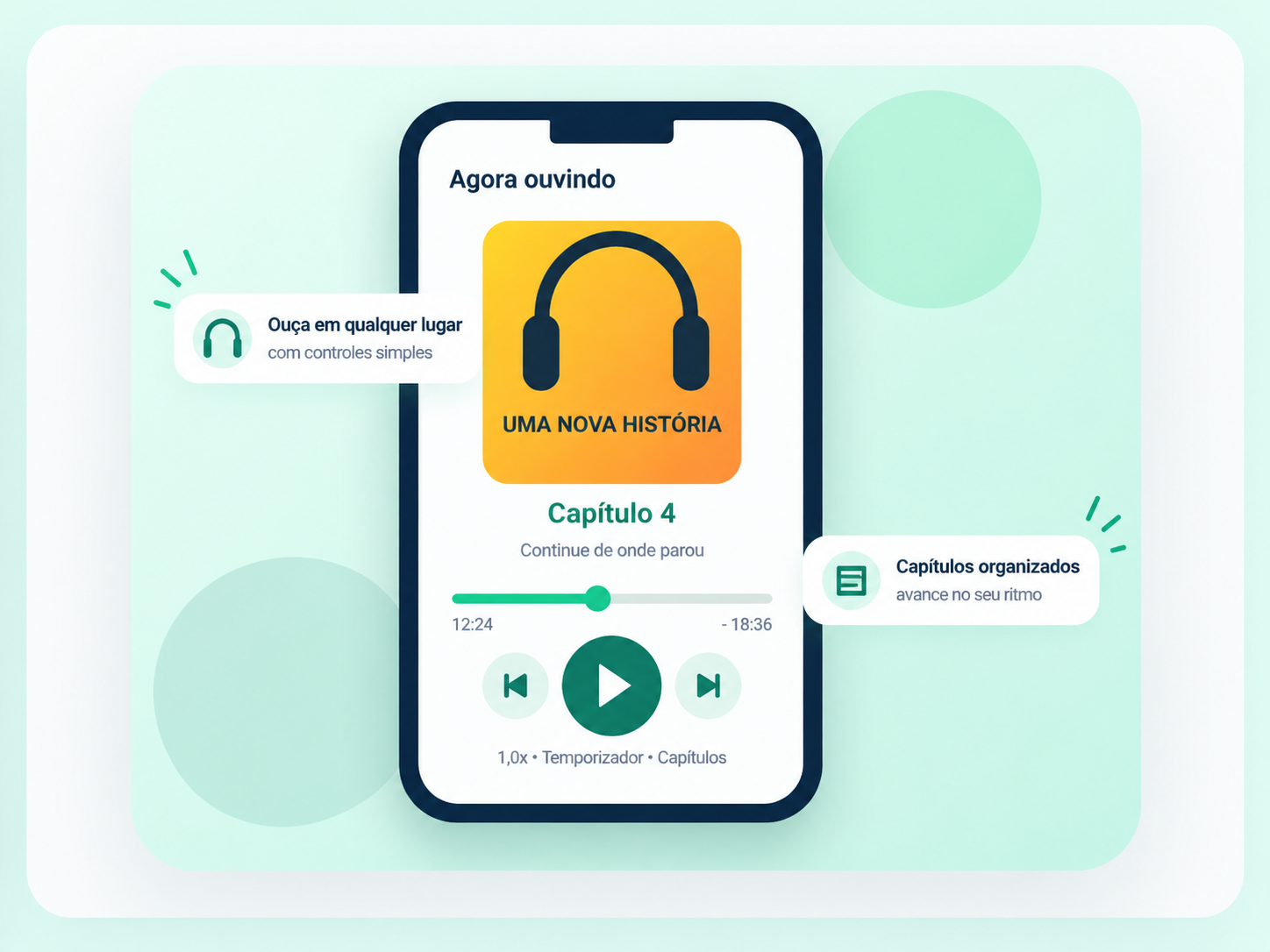 Ilustração do formato Audiobooks
